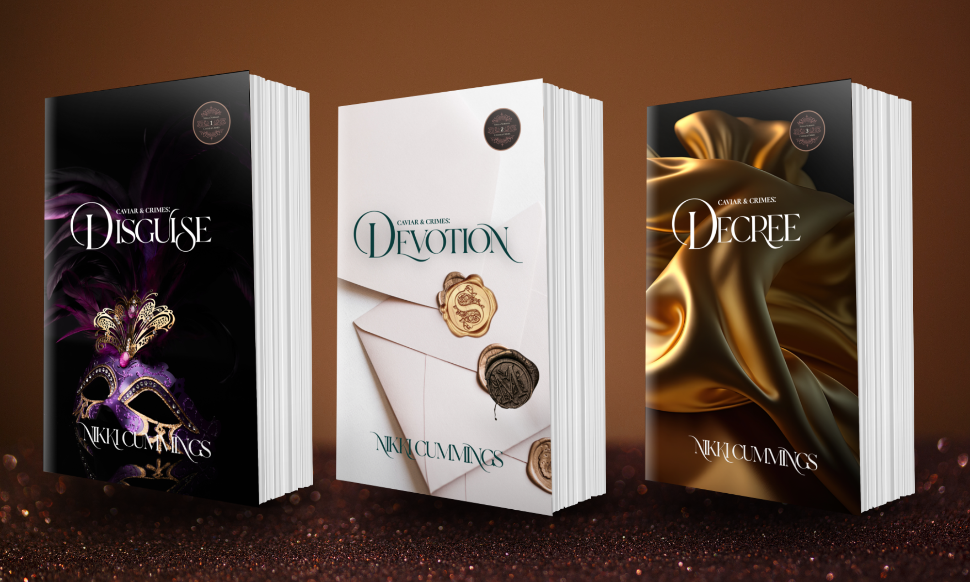 Caviar & Crimes: Disguise, Devotion, & Decree by Nikki Cummings. The Stella Norman Series. Release date November 11, 2026.